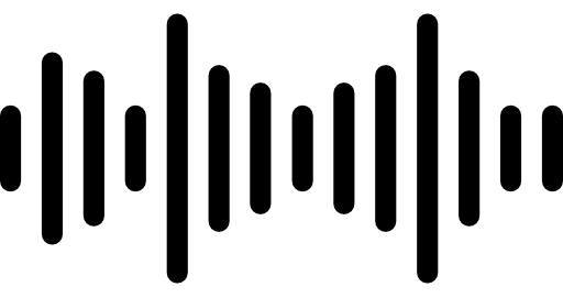 Ícone de barras sonoras representando áudio Hi-Fi da RDX.